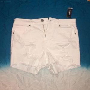 Distressed white shorts NWT - size 8